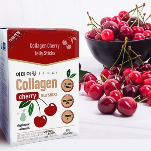 Коллагеновое желе в стиках с вишней SINGI Collagen Cherry Jelly Sticks 1 шт * 20 г р