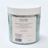 Морская соль для ванны мерцающая с бомбочкой для ванны "Пион и Роза" BIOOME 550 гр