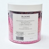 Морская соль для ванны мерцающая с лепестками роз "Розовое Шампанское" BIOOME 550 гр