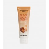 Скраб для лица с черным сахаром и пудрой грецкого ореха CONSLY Black Sugar Walnut Skin Perfection Scrub 120 гр