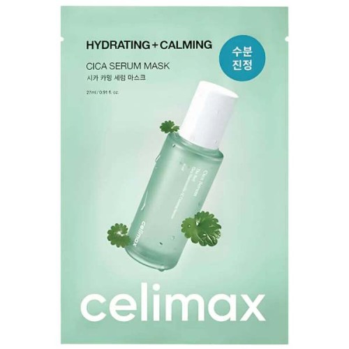 Успокаивающая маска с экстрактом центеллы Celimax Hydrating+Calming Cica Serum Mask 29 мл