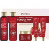 Набор антивозрастных средств с экстрактом граната Deoproce Whitening & Anti-Wrinkle Pomegranate 4 Set