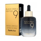 Омолаживающая ампульная сыворотка с муцином черной улитки и пептидами FARMSTAY Black Snail & Peptide 9 Perfect Ampoule 35 мл