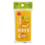 Губка кухонная четырехслойная мягкая KOKUBO Wave 4 kitchen sponge soft 1 шт