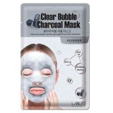 Кислородная маска-салфетка для лица с древесным углем Labute Clear Bubble Charcoal Mask