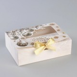 Коробка новогодняя складная «Роскошная нежность» 16.5 х 12 х 5 см