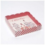 Коробка для кондитерских изделий с PVC крышкой «В ожидании чуда», 15 x 15 x 3 см