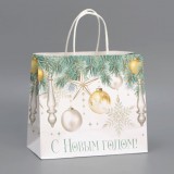 Пакет подарочный крафтовый «Серебро» (9524096) 25 х 22 х 12 см