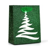 Пакет ламинированный «Ёлочка», глиттер, 12x15x5.5 см