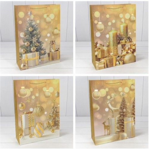 Пакет Подарочный "Золотой НГ" OM300408E 18*23*10 Пакет Подарочный "Золотой НГ" OM300408E 18*23*10