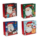 Пакет подарочный "Дед Мороз" 14,5*15*6см